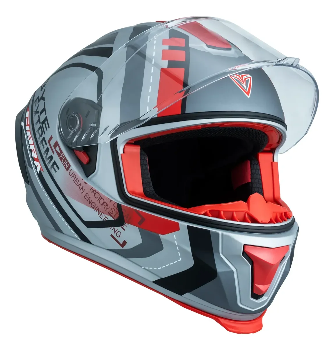 CASCO FIBRA BYTE STREAM TALLE M VISOR NEGRO