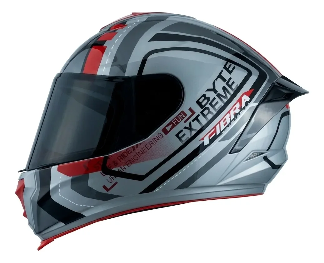 CASCO FIBRA BYTE STREAM TALLE M VISOR NEGRO 2