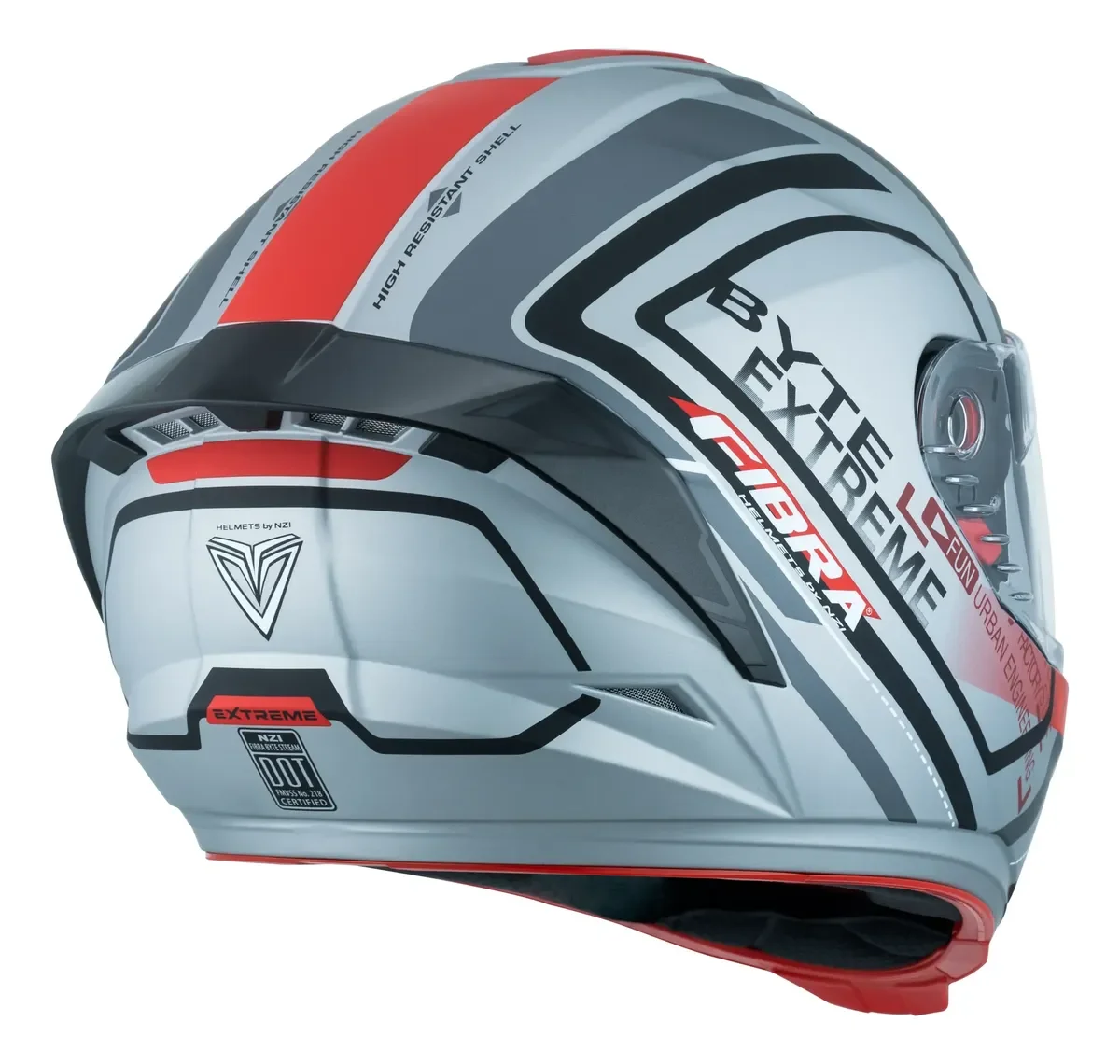 CASCO FIBRA BYTE STREAM TALLE M VISOR NEGRO 3